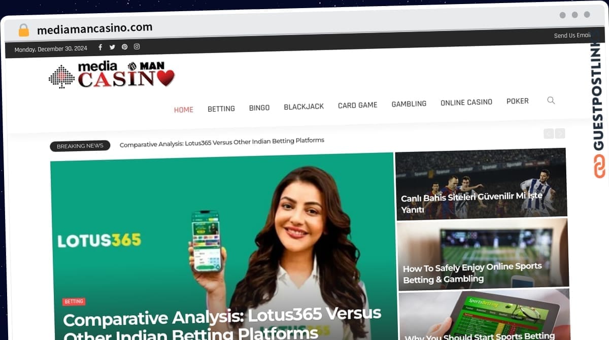 Publish Guest Post on mediamancasino.com