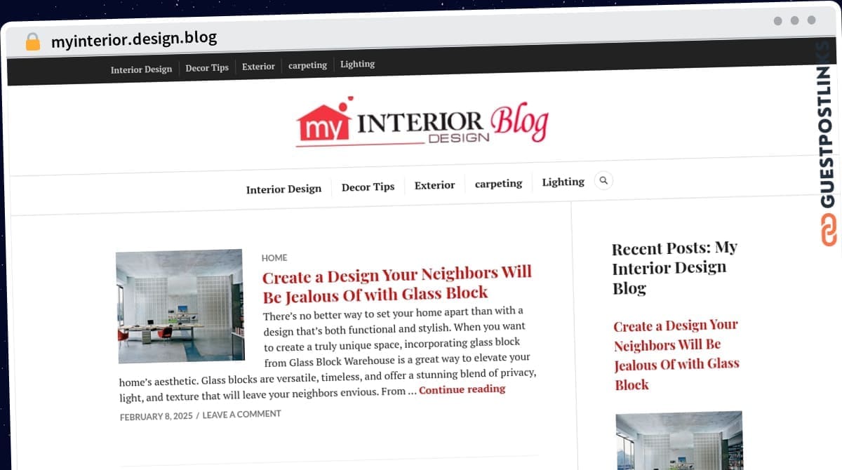 Publish Guest Post on myinterior.design.blog