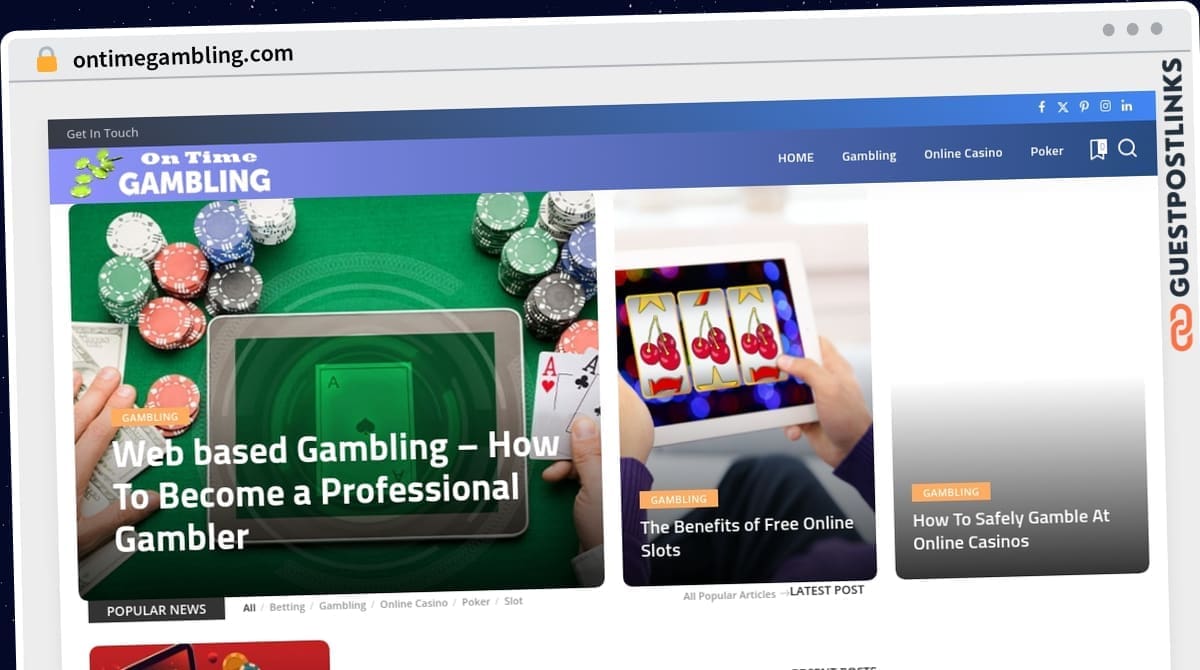 Publish Guest Post on ontimegambling.com