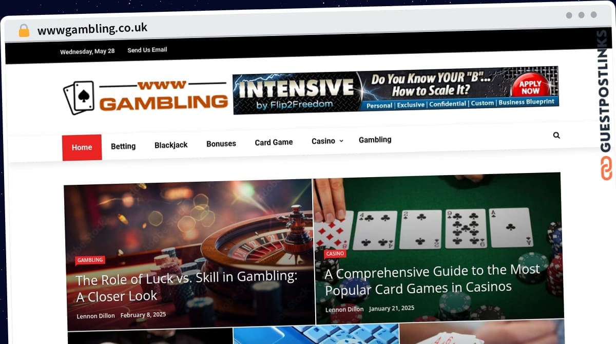 Publish Guest Post on wwwgambling.co.uk