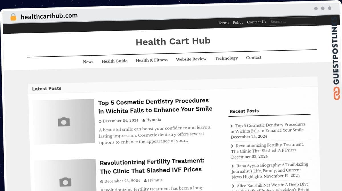 Publish Guest Post on healthcarthub.com