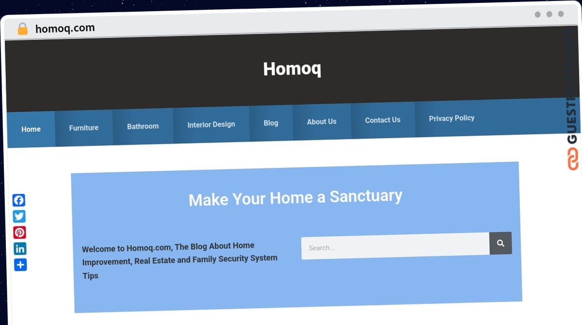 Publish Guest Post on homoq.com