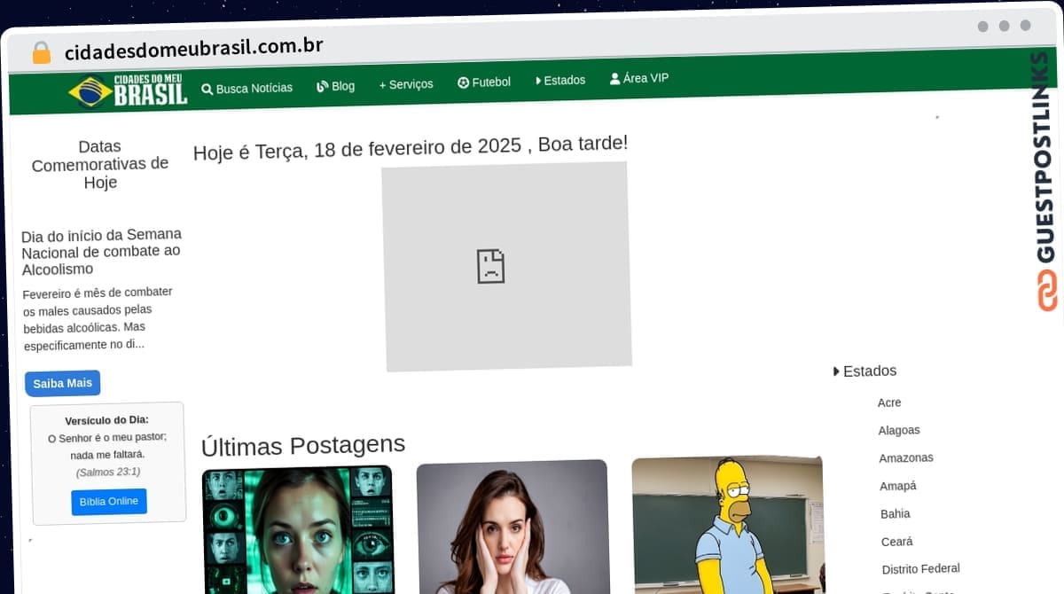 Publish Guest Post on cidadesdomeubrasil.com.br