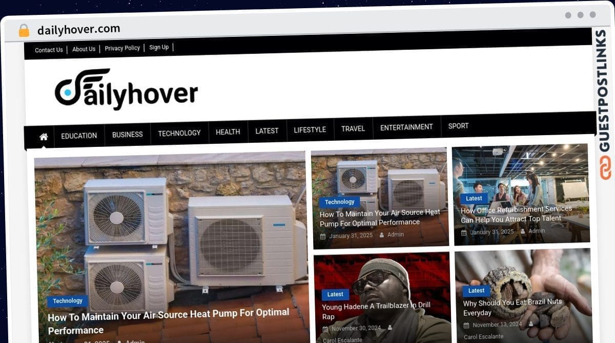Publish Guest Post on dailyhover.com