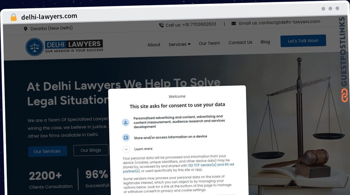 Publish Guest Post on delhi-lawyers.com