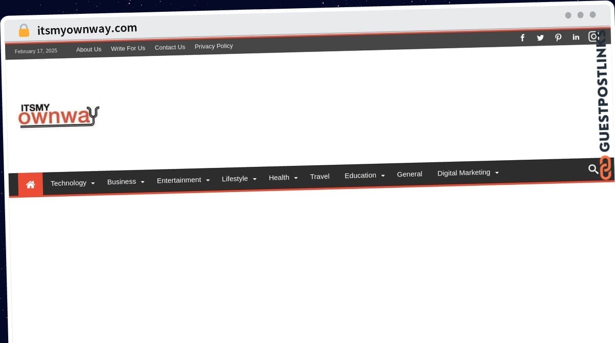 Publish Guest Post on itsmyownway.com
