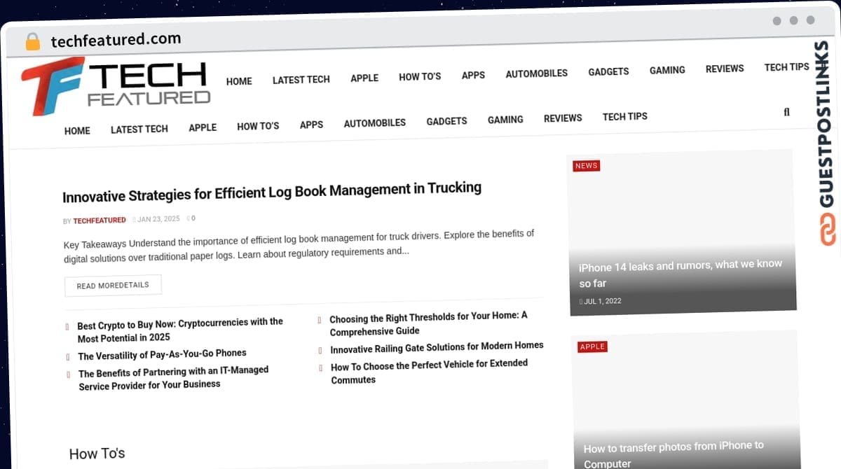 Publish Guest Post on techfeatured.com