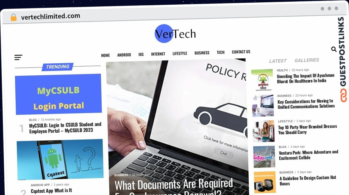 Publish Guest Post on vertechlimited.com