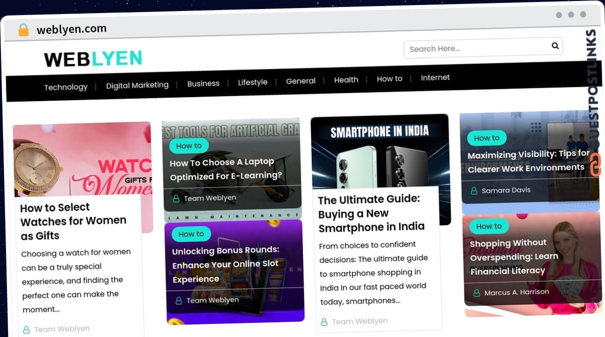 Publish Guest Post on weblyen.com