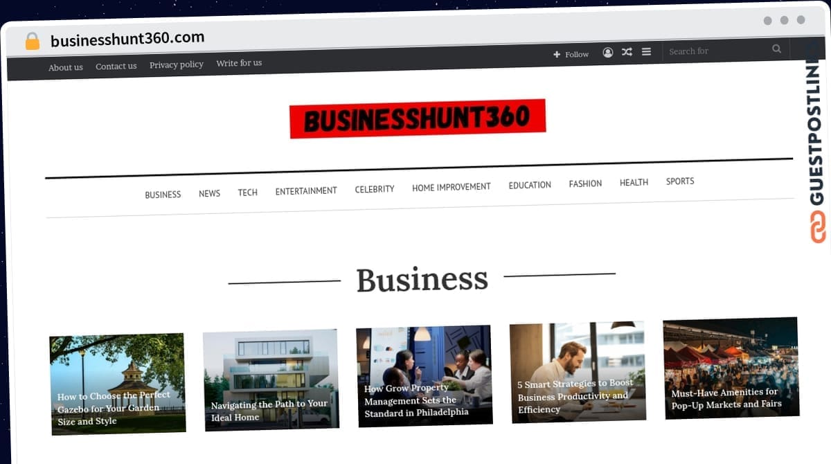 Publish Guest Post on businesshunt360.com