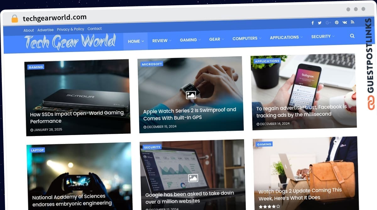 Publish Guest Post on techgearworld.com