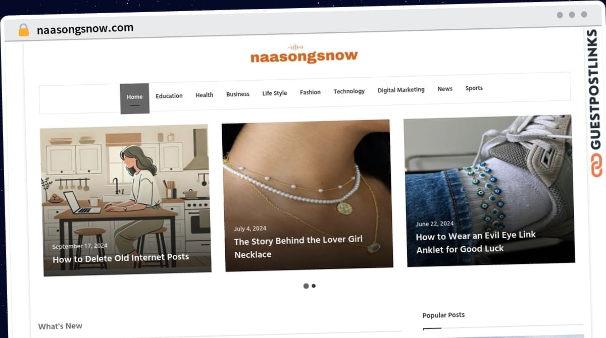 Publish Guest Post on naasongsnow.com