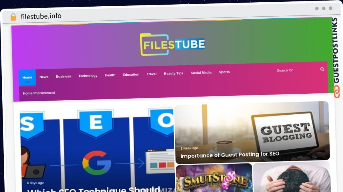 Publish Guest Post on filestube.info