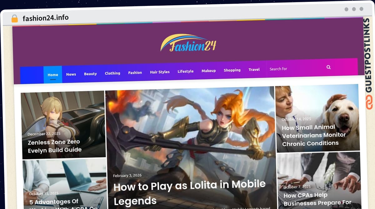 Publish Guest Post on fashion24.info