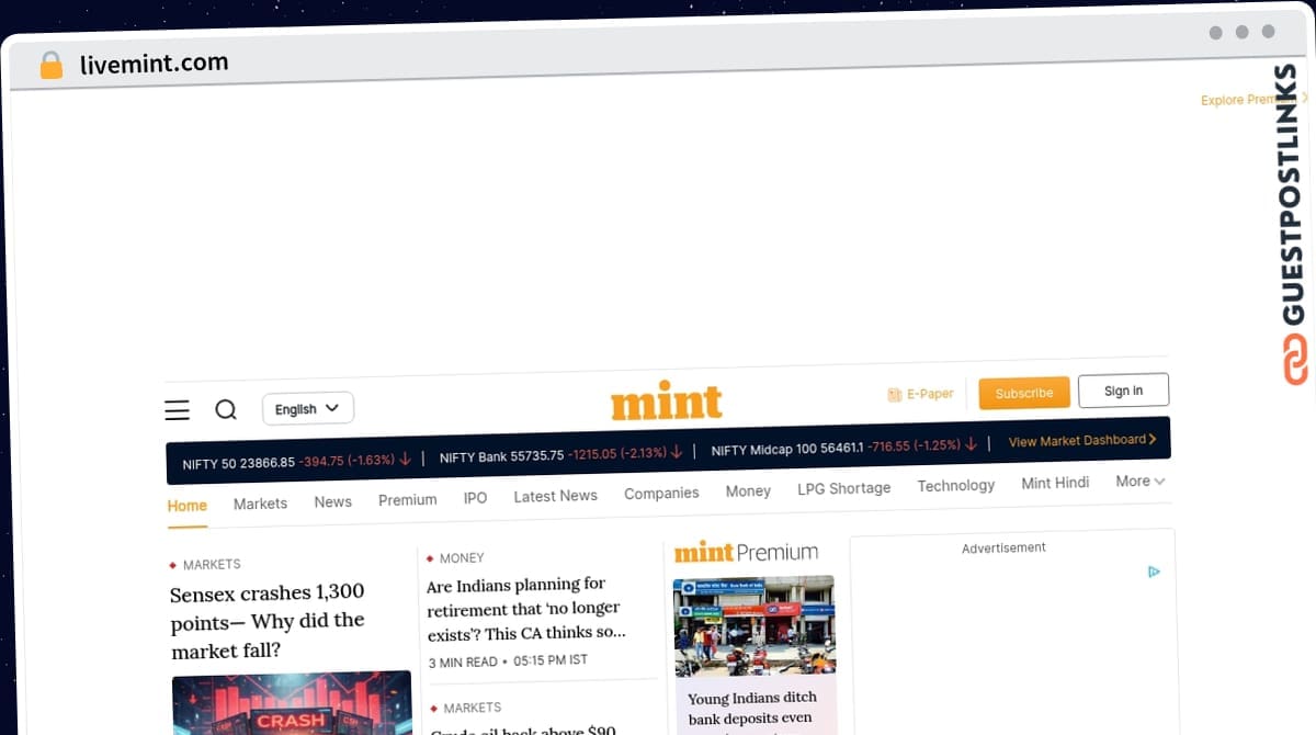 Publish Guest Post on livemint.com