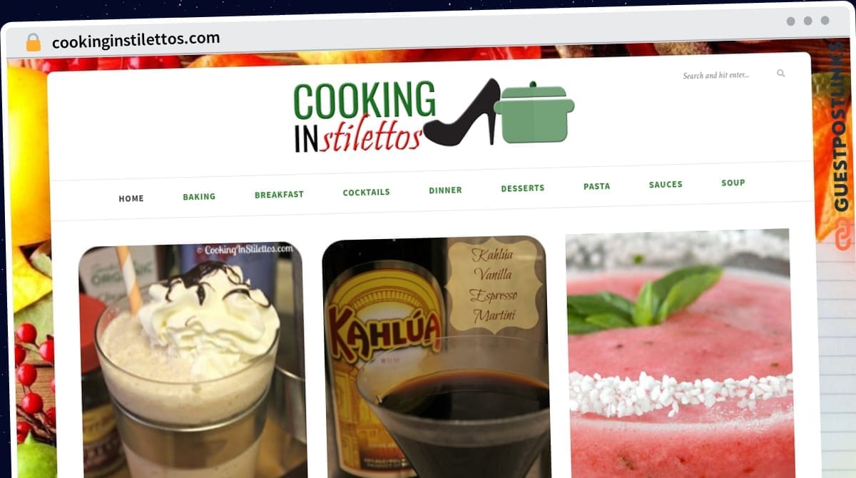 Publish Guest Post on cookinginstilettos.com