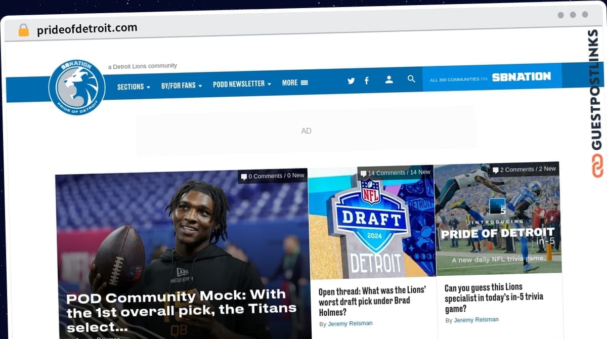 Publish Guest Post on prideofdetroit.com
