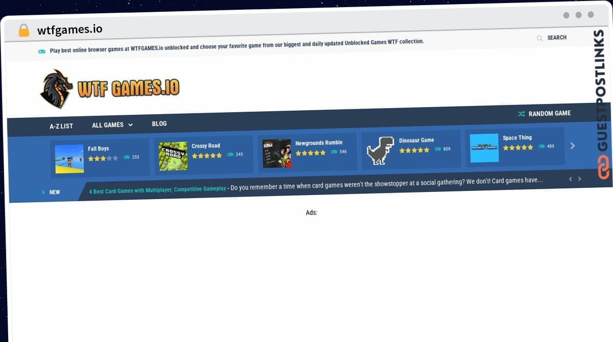 Publish Guest Post on wtfgames.io