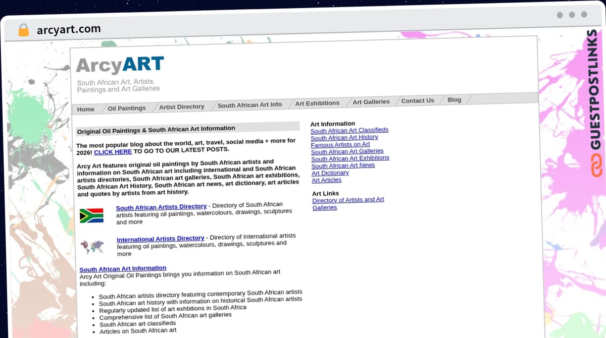 Publish Guest Post on arcyart.com