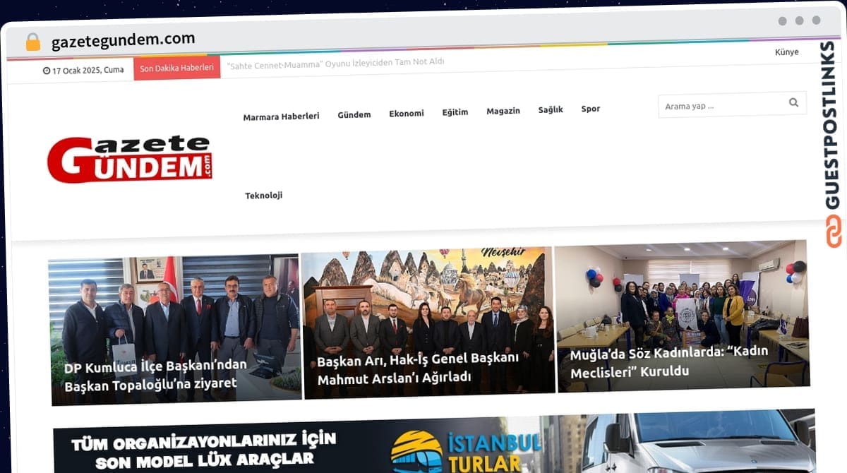 Publish Guest Post on gazetegundem.com