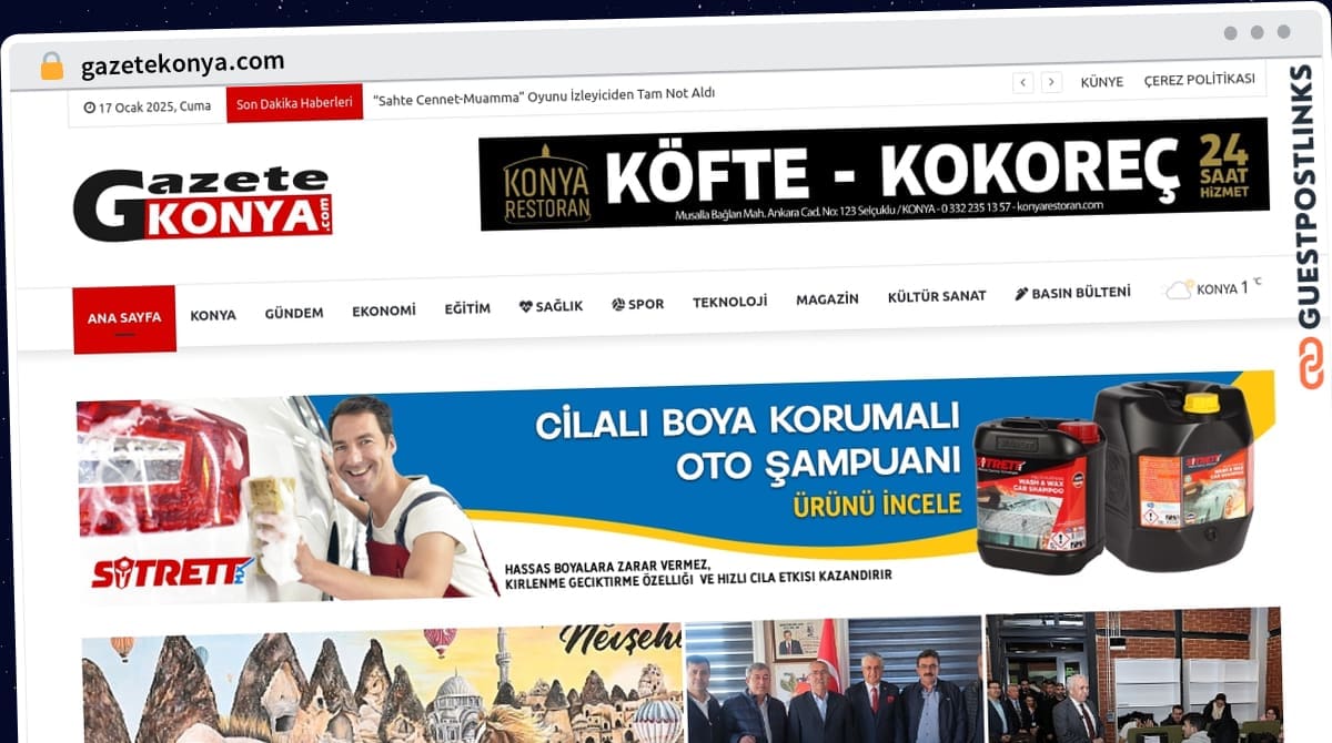 Publish Guest Post on gazetekonya.com
