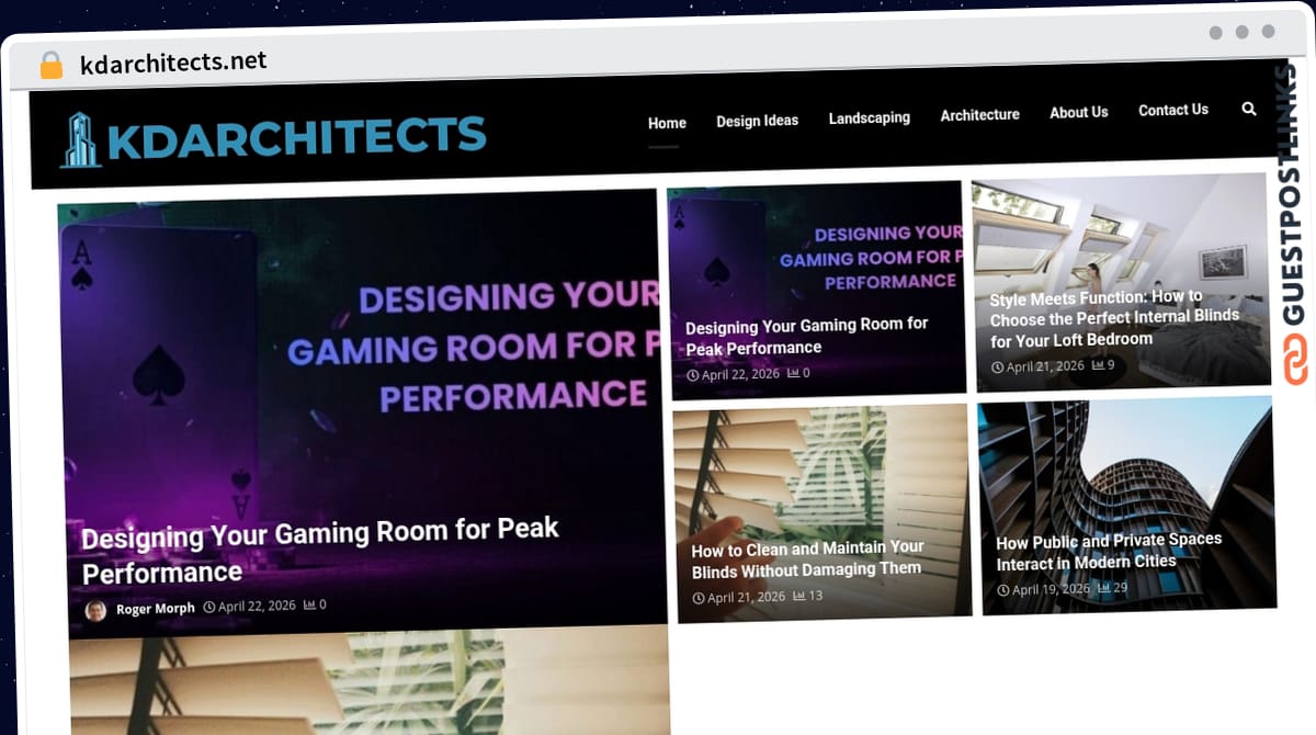 Publish Guest Post on kdarchitects.net