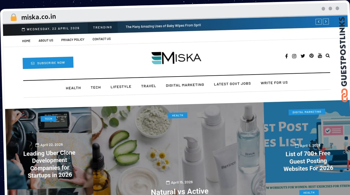 Publish Guest Post on miska.co.in