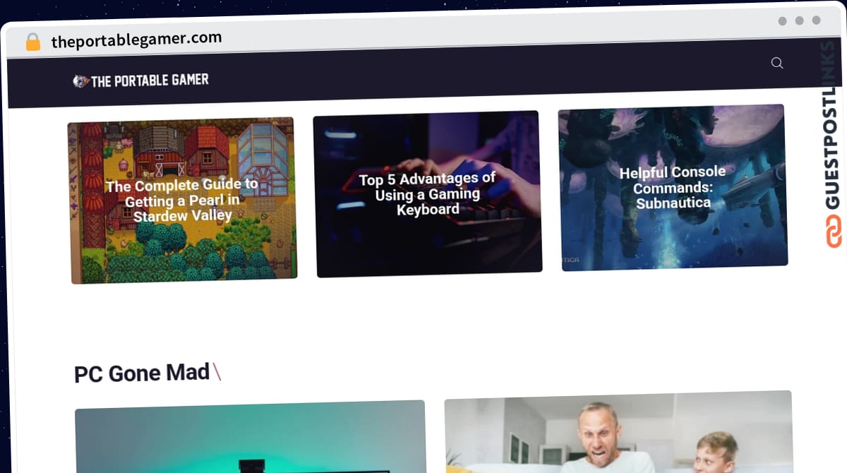 Publish Guest Post on theportablegamer.com