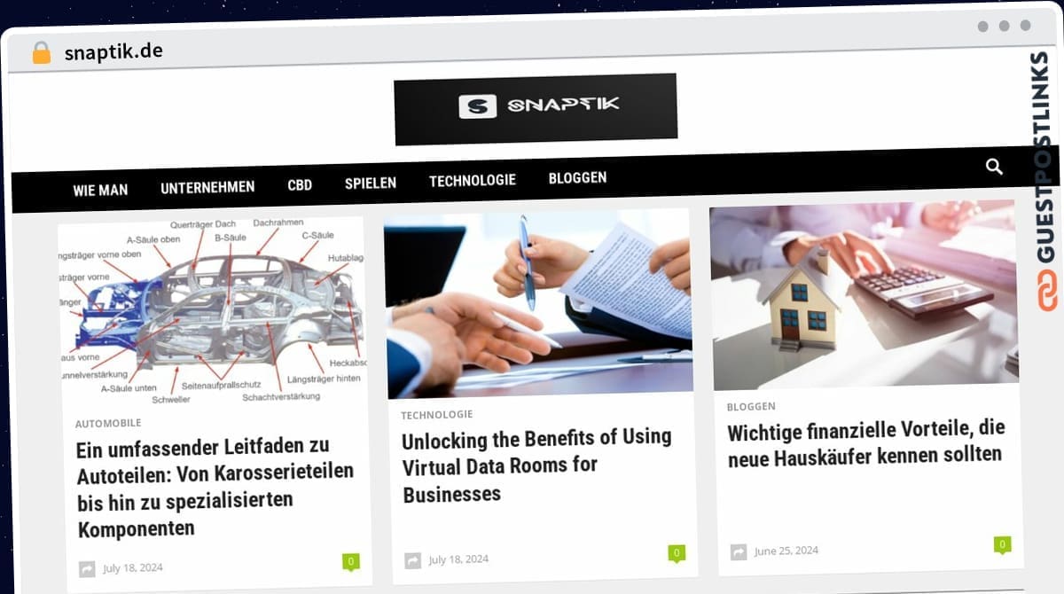 Publish Guest Post on snaptik.de
