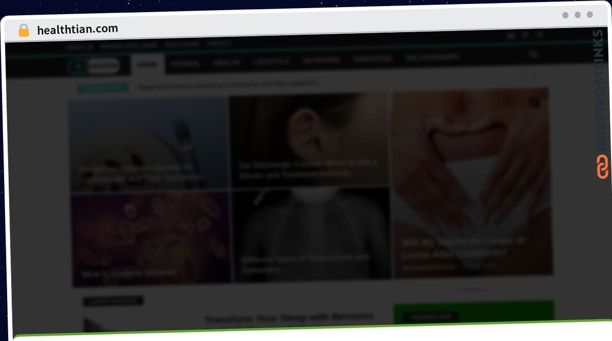 Publish Guest Post on healthtian.com