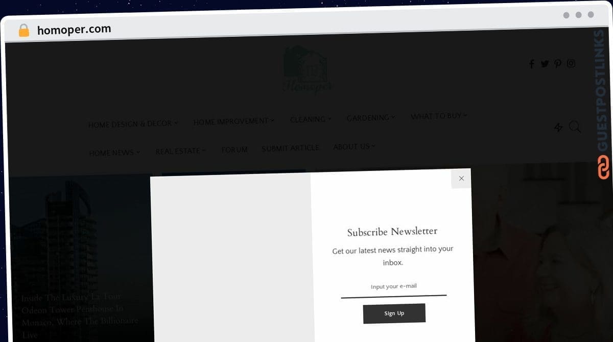 Publish Guest Post on homoper.com