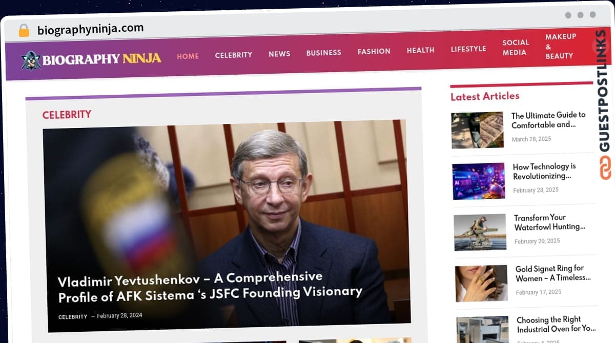 Publish Guest Post on biographyninja.com