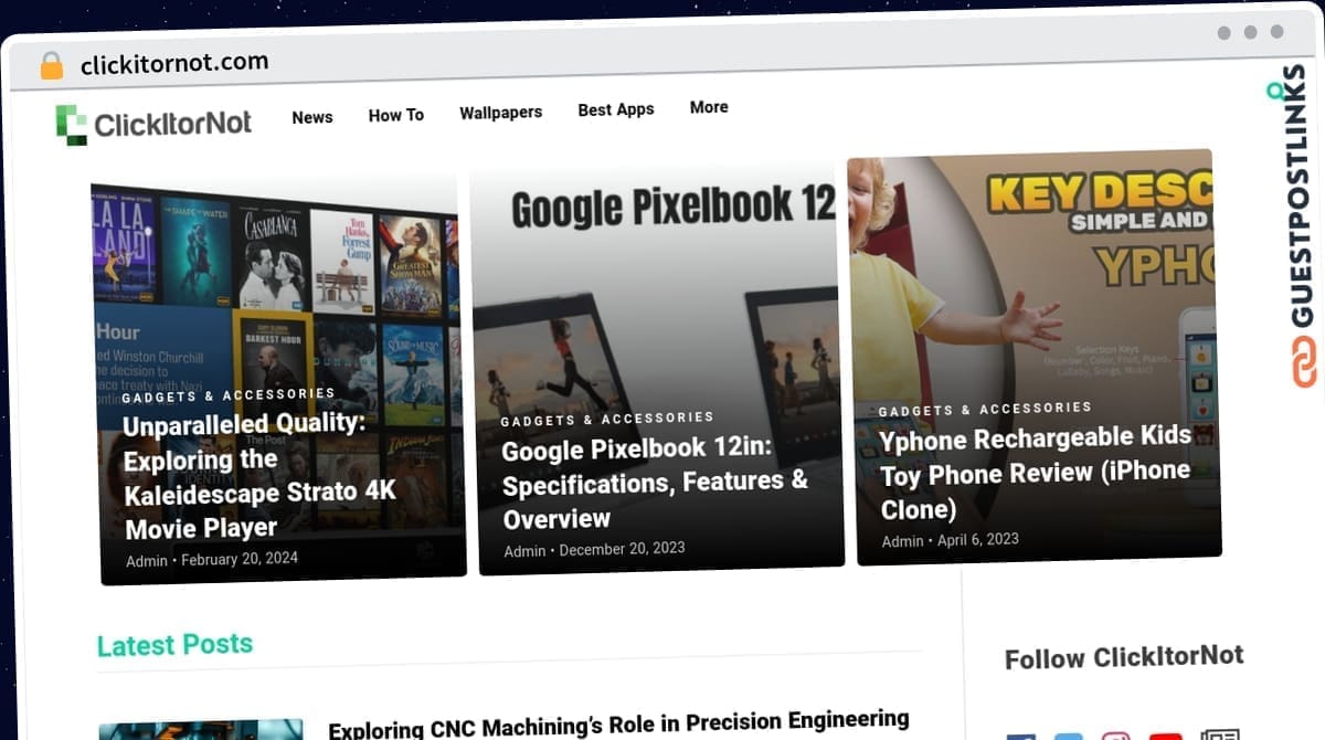 Publish Guest Post on clickitornot.com