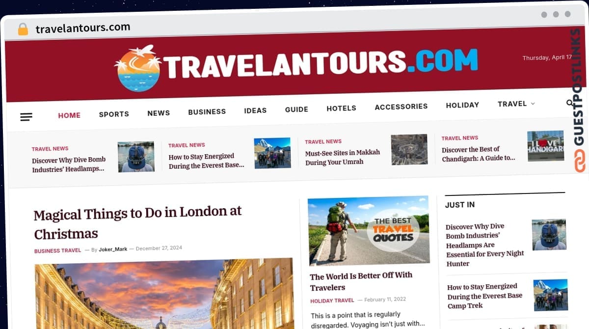Publish Guest Post on travelantours.com