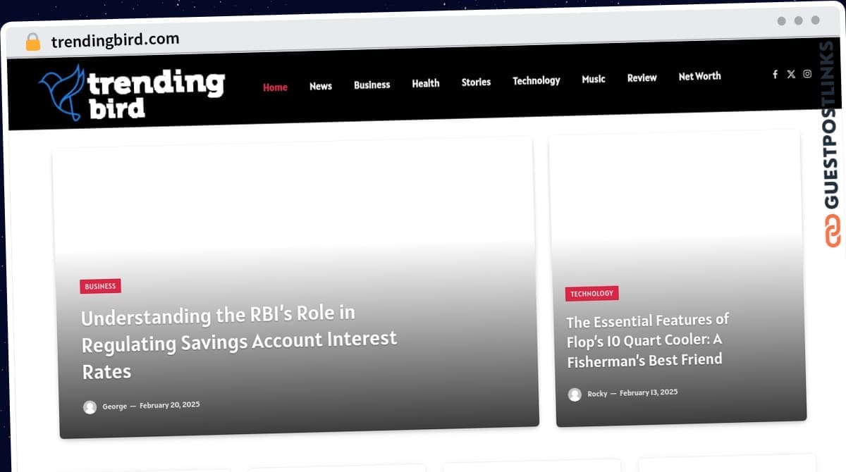 Publish Guest Post on trendingbird.com
