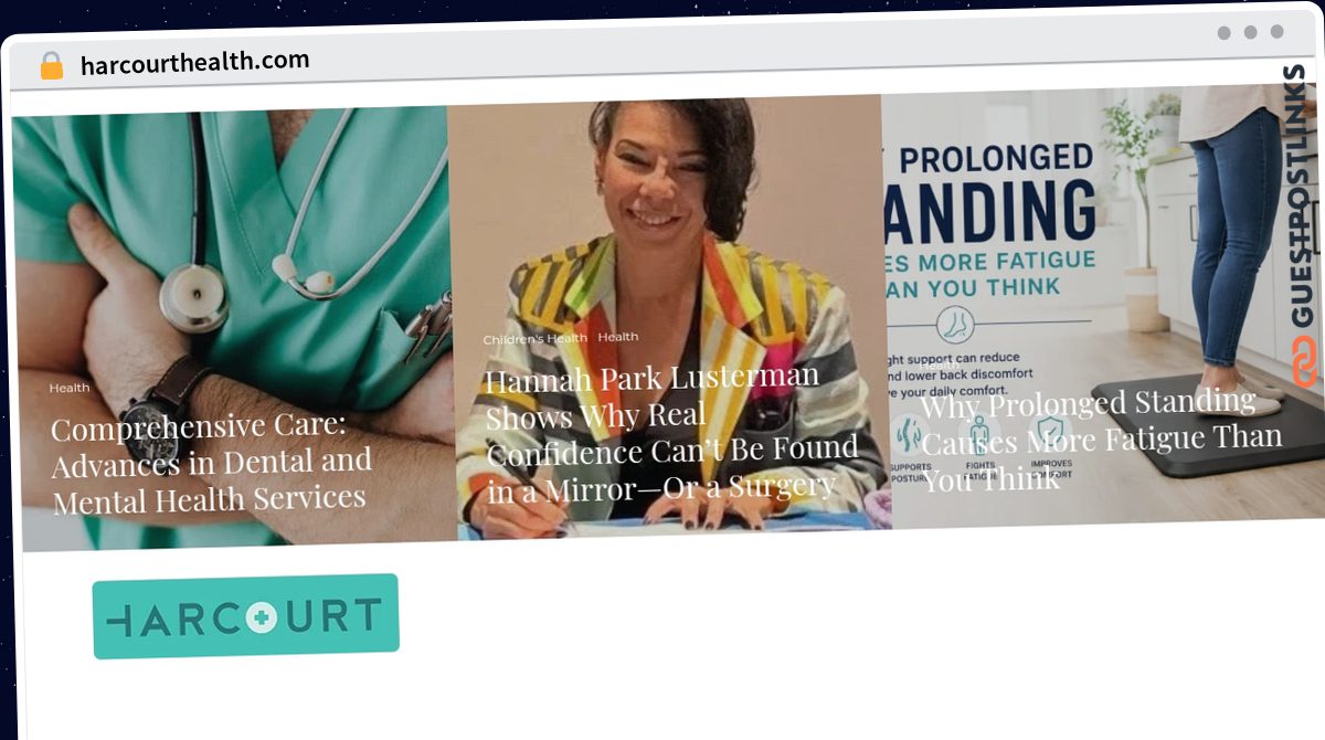 Publish Guest Post on harcourthealth.com