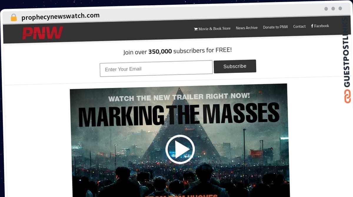 Publish Guest Post on prophecynewswatch.com