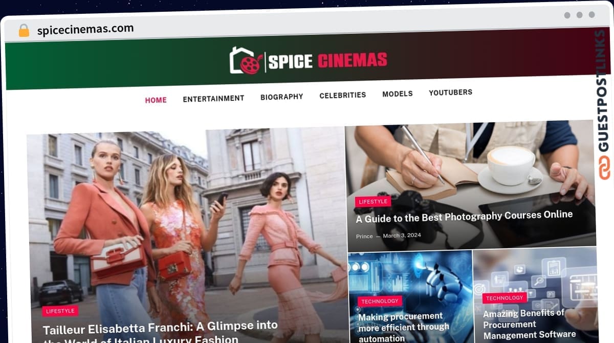 Publish Guest Post on spicecinemas.com