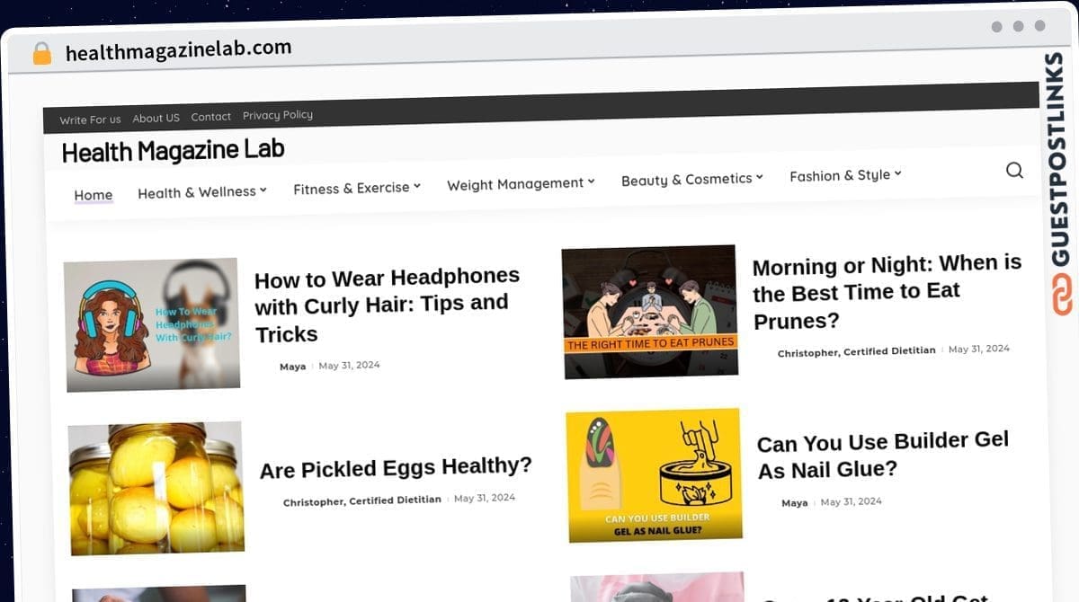 Publish Guest Post on healthmagazinelab.com