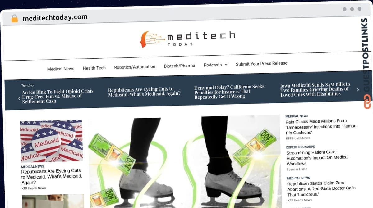 Publish Guest Post on meditechtoday.com