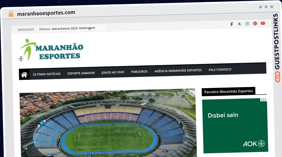 Publish Guest Post on maranhaoesportes.com