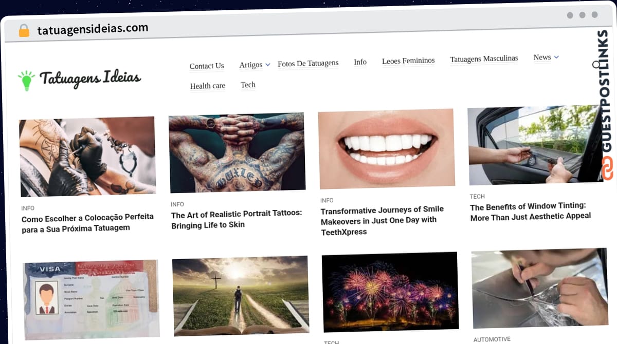 Publish Guest Post on tatuagensideias.com