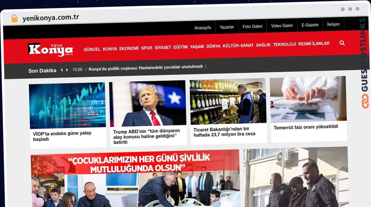 Publish Guest Post on yenikonya.com.tr