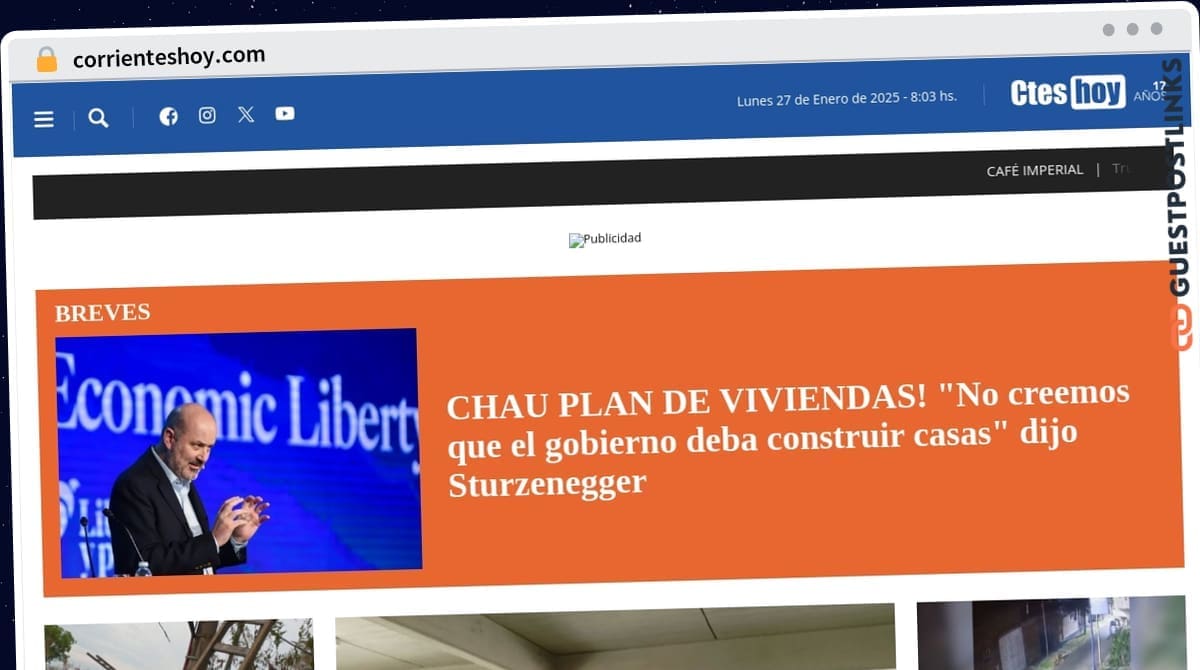 Publish Guest Post on corrienteshoy.com