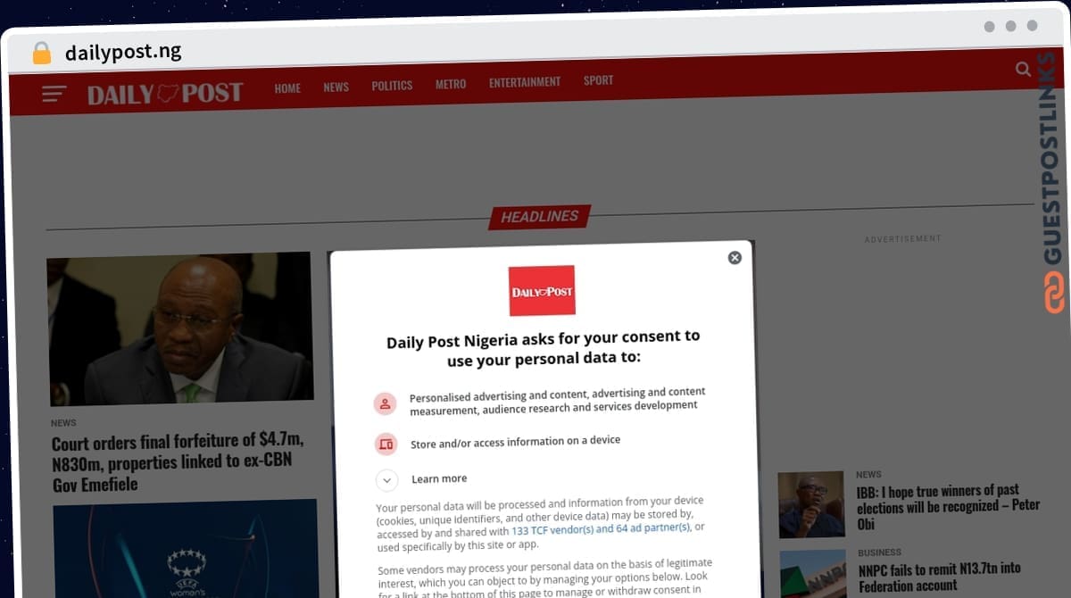 Publish Guest Post on dailypost.ng