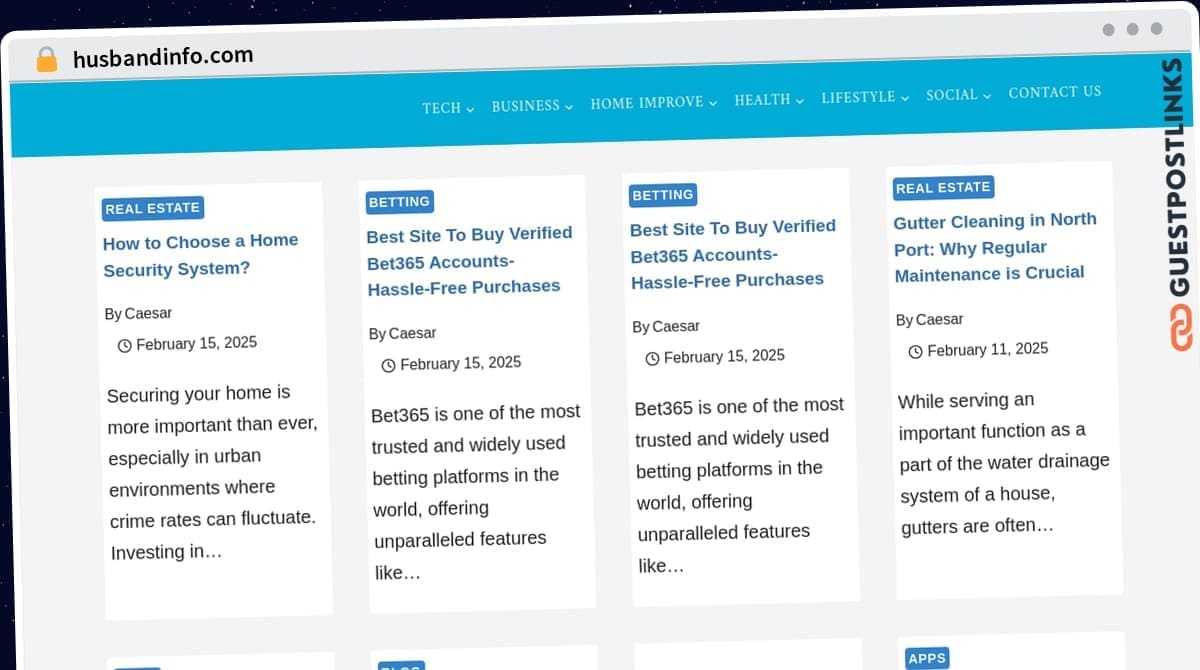 Publish Guest Post on husbandinfo.com