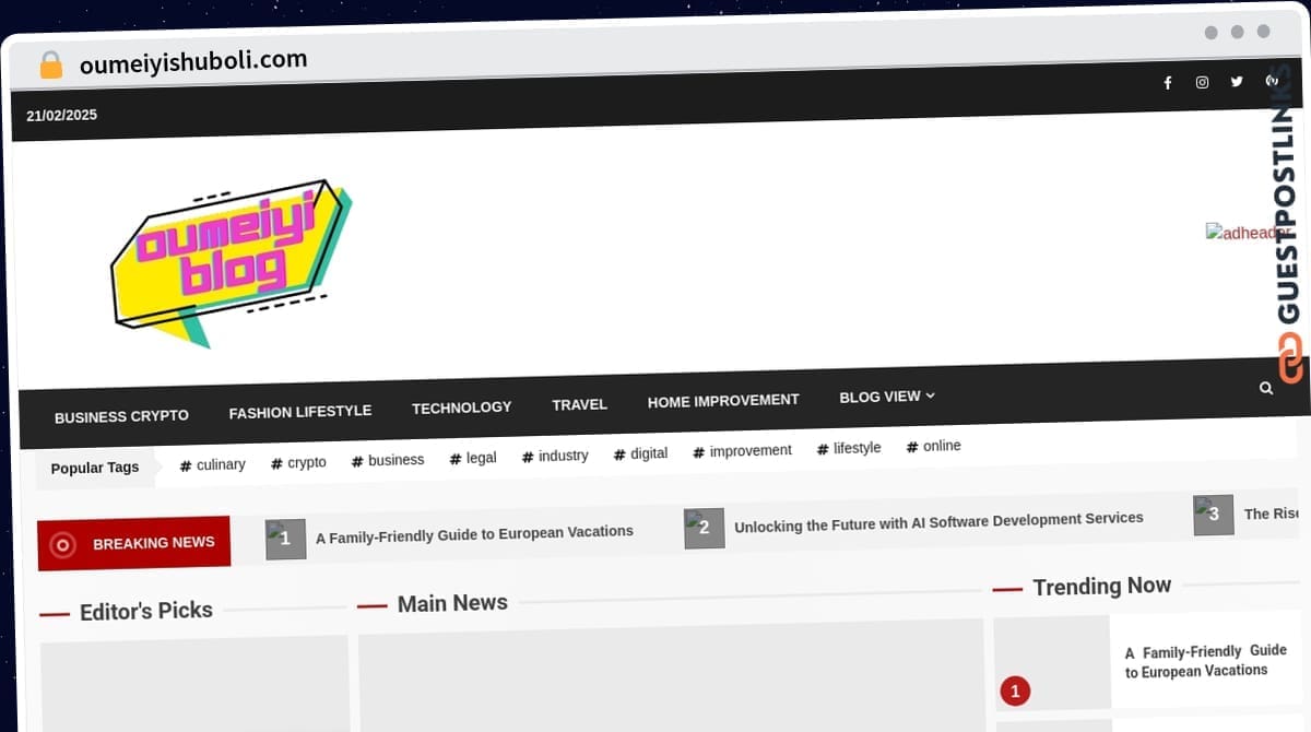 Publish Guest Post on oumeiyishuboli.com