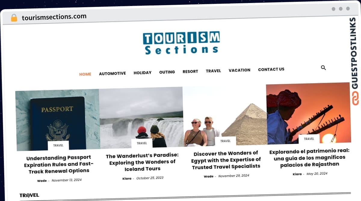Publish Guest Post on tourismsections.com