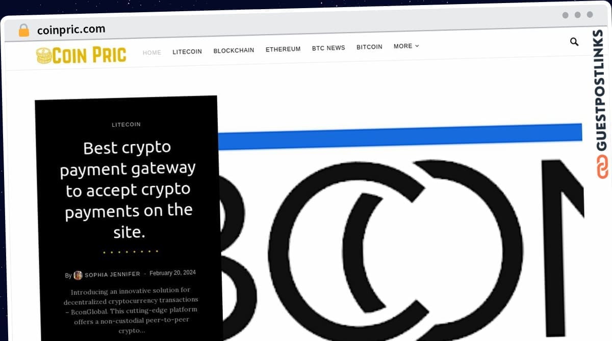 Publish Guest Post on coinpric.com