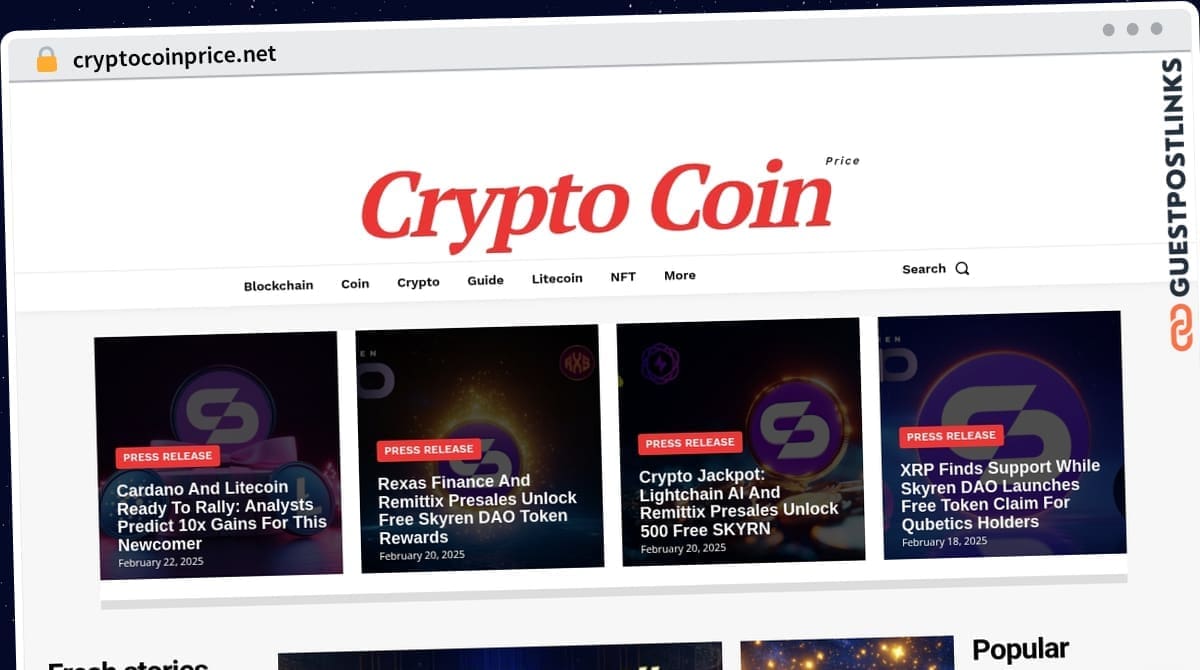 Publish Guest Post on cryptocoinprice.net